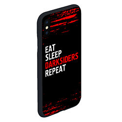 Чехол iPhone XS Max матовый Eat Sleep Darksiders Repeat Краска, цвет: 3D-черный — фото 2