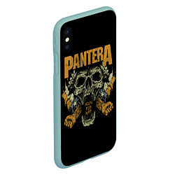 Чехол iPhone XS Max матовый PANTERA Mouth For War, цвет: 3D-мятный — фото 2