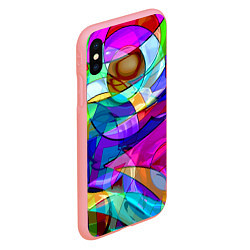Чехол iPhone XS Max матовый Геометрический паттерн Абстракция, цвет: 3D-баблгам — фото 2