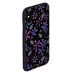 Чехол iPhone XS Max матовый Зайцы в ночном саду, цвет: 3D-черный — фото 2
