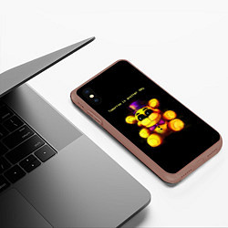 Чехол iPhone XS Max матовый Five Nights at Freddys - мишка, цвет: 3D-коричневый — фото 2