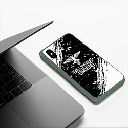 Чехол iPhone XS Max матовый Hollywood undead, цвет: 3D-темно-зеленый — фото 2