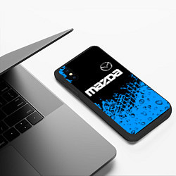 Чехол iPhone XS Max матовый МАЗДА Шины, цвет: 3D-черный — фото 2
