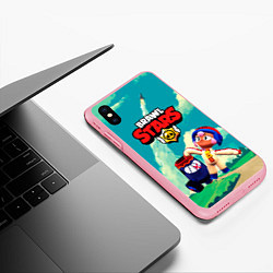 Чехол iPhone XS Max матовый Brawlstars Выстрел Бонни Bonny, цвет: 3D-баблгам — фото 2