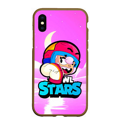 Чехол iPhone XS Max матовый Иконка brawlstars Бонни Bonny