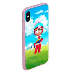 Чехол iPhone XS Max матовый JANET BRAWLSTARS ДЖАНЕТ, цвет: 3D-розовый — фото 2