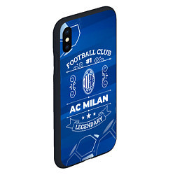 Чехол iPhone XS Max матовый AC Milan Legends, цвет: 3D-черный — фото 2
