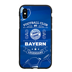 Чехол iPhone XS Max матовый Bayern, цвет: 3D-черный