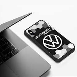 Чехол iPhone XS Max матовый VOLKSWAGEN RACING Графика, цвет: 3D-черный — фото 2