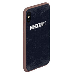 Чехол iPhone XS Max матовый Майнкрафт MineCraft текстура, цвет: 3D-коричневый — фото 2