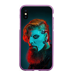 Чехол iPhone XS Max матовый James Root - Slipknot - We are Not Your Kind, цвет: 3D-фиолетовый