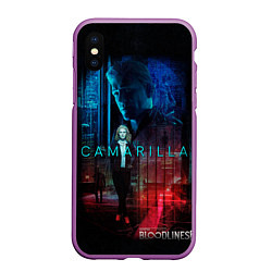 Чехол iPhone XS Max матовый Vampire: The Masquerade Bloodlines 2Сamarilla, цвет: 3D-фиолетовый