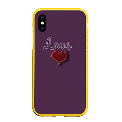 Чехол iPhone XS Max матовый Heart and Love