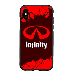 Чехол iPhone XS Max матовый INFINITI Infinity Краска, цвет: 3D-черный