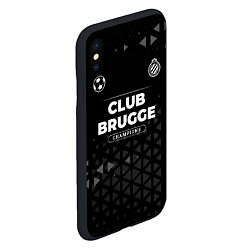 Чехол iPhone XS Max матовый Club Brugge Форма Champions, цвет: 3D-черный — фото 2