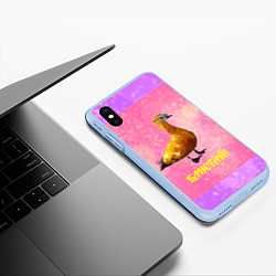 Чехол iPhone XS Max матовый Блистай как утка огарь, цвет: 3D-голубой — фото 2