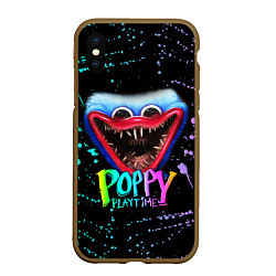 Чехол iPhone XS Max матовый POPPY PLAYTIME HAGGY WAGGY - ПОППИ ПЛЕЙТАЙМ краска, цвет: 3D-коричневый