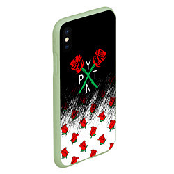 Чехол iPhone XS Max матовый PYTN X ROSE пейтон моормиер, цвет: 3D-салатовый — фото 2