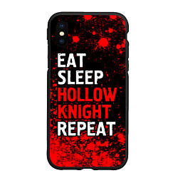 Чехол iPhone XS Max матовый Eat Sleep Hollow Knight Repeat Арт