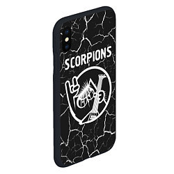 Чехол iPhone XS Max матовый Scorpions КОТ Трещины, цвет: 3D-черный — фото 2