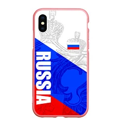 Чехол iPhone XS Max матовый RUSSIA - SPORTWEAR - ТРИКОЛОР, цвет: 3D-баблгам