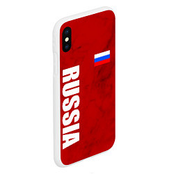 Чехол iPhone XS Max матовый RUSSIA - RED EDITION - SPORTWEAR, цвет: 3D-белый — фото 2