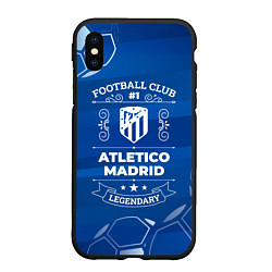 Чехол iPhone XS Max матовый Atletico Madrid FC 1, цвет: 3D-черный