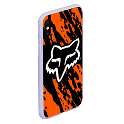 Чехол iPhone XS Max матовый FOX MOTOCROSS ORANGE, цвет: 3D-светло-сиреневый — фото 2