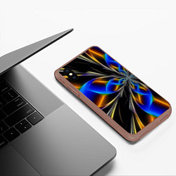 Чехол iPhone XS Max матовый Neon vanguard pattern Fashion 2023, цвет: 3D-коричневый — фото 2