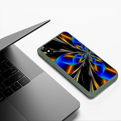 Чехол iPhone XS Max матовый Neon vanguard pattern Fashion 2023, цвет: 3D-темно-зеленый — фото 2