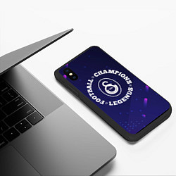 Чехол iPhone XS Max матовый Galatasaray Легенды Чемпионы, цвет: 3D-черный — фото 2