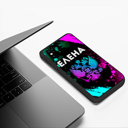 Чехол iPhone XS Max матовый Елена Россия, цвет: 3D-черный — фото 2