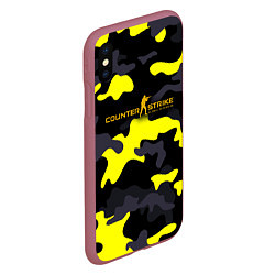 Чехол iPhone XS Max матовый Counter-Strike Global Offensive Камуфляж Чёрно-Жёл, цвет: 3D-малиновый — фото 2