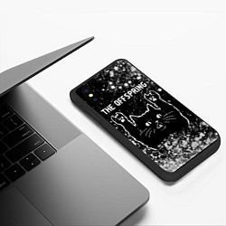 Чехол iPhone XS Max матовый The Offspring Rock Cat, цвет: 3D-черный — фото 2