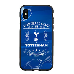 Чехол iPhone XS Max матовый Tottenham FC 1, цвет: 3D-черный