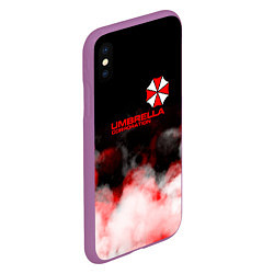 Чехол iPhone XS Max матовый Umbrella Corporation туман, цвет: 3D-фиолетовый — фото 2