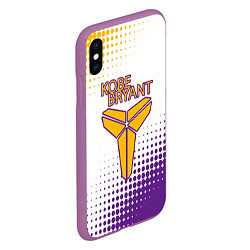 Чехол iPhone XS Max матовый Коби Брайант Lakers Абстракция, цвет: 3D-фиолетовый — фото 2