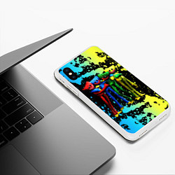 Чехол iPhone XS Max матовый POPPY PLAYTIME Mini Huggies, цвет: 3D-белый — фото 2
