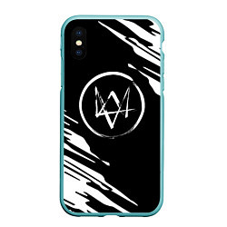 Чехол iPhone XS Max матовый Watch Dogs 2 - Вотч догс Легион, цвет: 3D-мятный