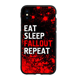 Чехол iPhone XS Max матовый Eat Sleep Fallout Repeat Краска