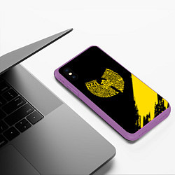 Чехол iPhone XS Max матовый Wu-tang clan логотип, цвет: 3D-фиолетовый — фото 2