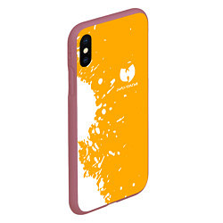 Чехол iPhone XS Max матовый Wu-tang clan маленькое лого, цвет: 3D-малиновый — фото 2