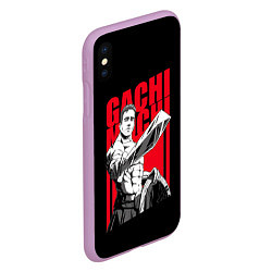 Чехол iPhone XS Max матовый GACHIMUCHI WARRIOR ГАЧИМУЧИ ВОИН, цвет: 3D-сиреневый — фото 2