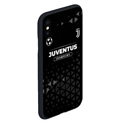 Чехол iPhone XS Max матовый Juventus Форма Champions, цвет: 3D-черный — фото 2