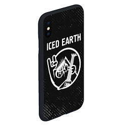 Чехол iPhone XS Max матовый Iced Earth - КОТ - Гранж, цвет: 3D-черный — фото 2