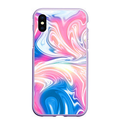 Чехол iPhone XS Max матовый Абстрактный цветной паттерн Волны Abstract Color P