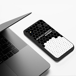 Чехол iPhone XS Max матовый АТЛЕТИКО Sport Соты, цвет: 3D-черный — фото 2
