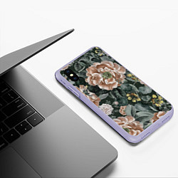 Чехол iPhone XS Max матовый Цветы Анемоны Ночного Сада, цвет: 3D-светло-сиреневый — фото 2