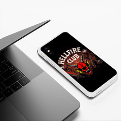 Чехол iPhone XS Max матовый Hellfire club, цвет: 3D-белый — фото 2