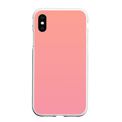 Чехол iPhone XS Max матовый Gradient Roseanna Orange to pink, цвет: 3D-белый